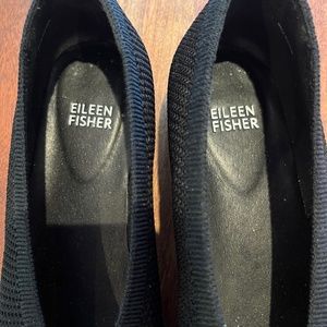 Black woven, Eileen Fisher flats, size 8